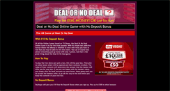 Desktop Screenshot of deal-or-no-deal-online.co.uk